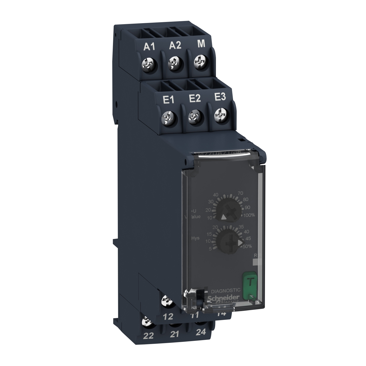 RM22UA21MR prenaponski kontrolni relej 50mV…5V AC/DC
