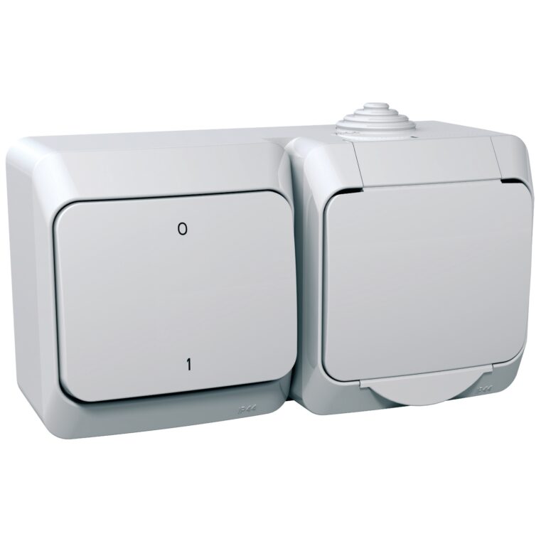 Cedar Plus - jednostruka utičnica sa uzemljenjem+dvopolni prekidač- 16A(X)