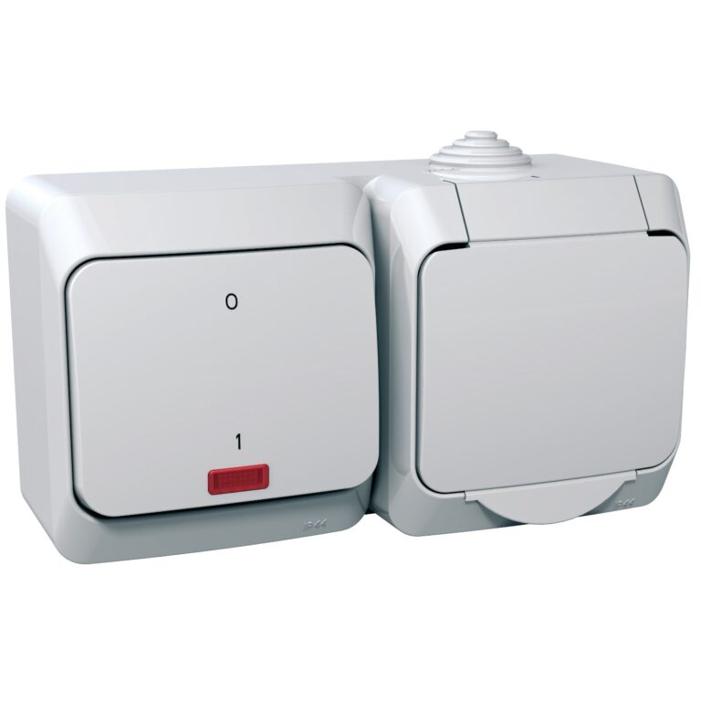 Cedar Plus - 1 utičnica sa uzem.+dvopolni prekidač- 16A(X)