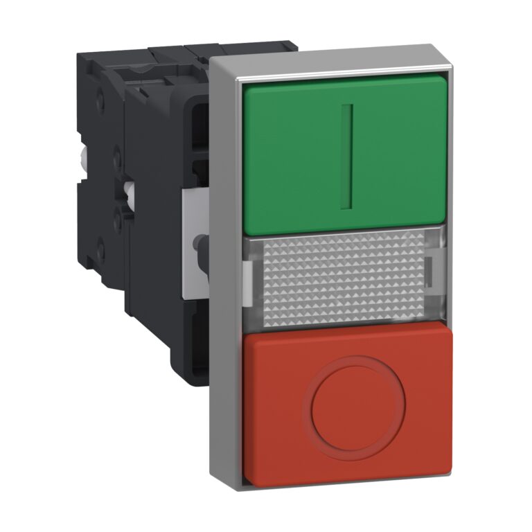 Illuminated double headed push button