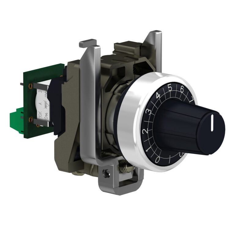 glava Ø22 + podnožje za montažu + potenciometar 470K