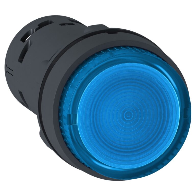 svetleći taster - LED - sa povratkom -1NO - plavi - 24V