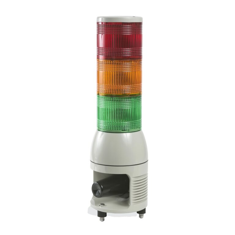 svetlosna kolona 100mm 24V sirena-stalno/trepćuće LED svetlo-zel./naran./crvena
