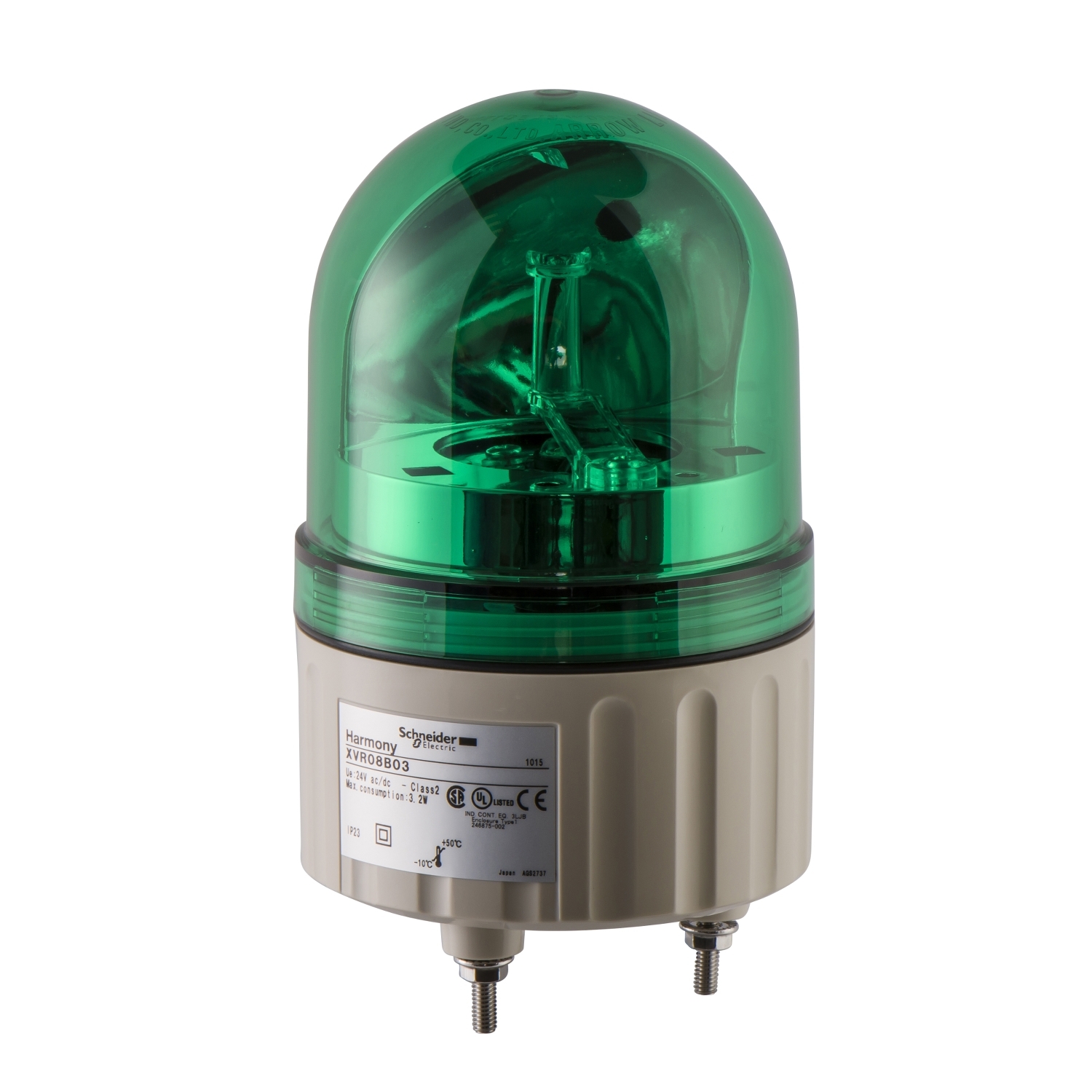 XVR08B03 84mm rotirajuća svetiljka zelena 24VAC-DC