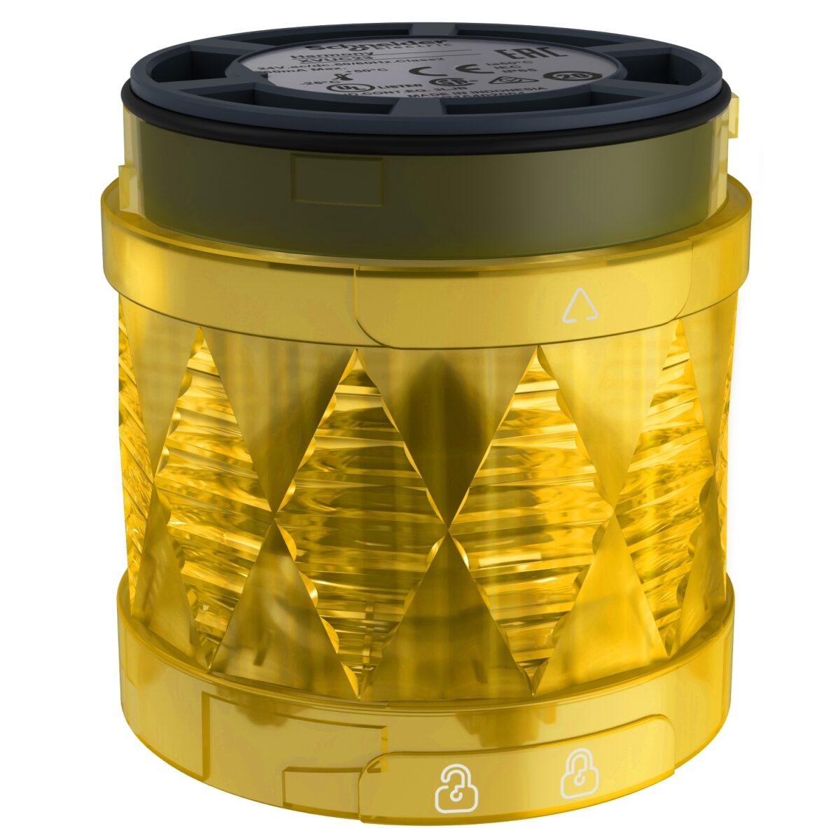 Ø 60 mm svetleća LED jedinica - trajno osvetljenje - žuta - IP65 - 24 V AC/DC
