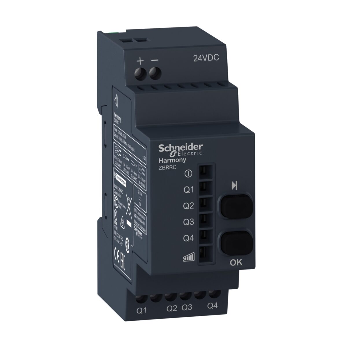 programabilni prijemnik - 4 PNP - 200 mA - 24 V DC - 2 tastera - 6 LED